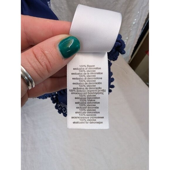 Stella & Dot Beach women's size medium navy blue beach cover up vacation pool I1 - Picture 5 of 7